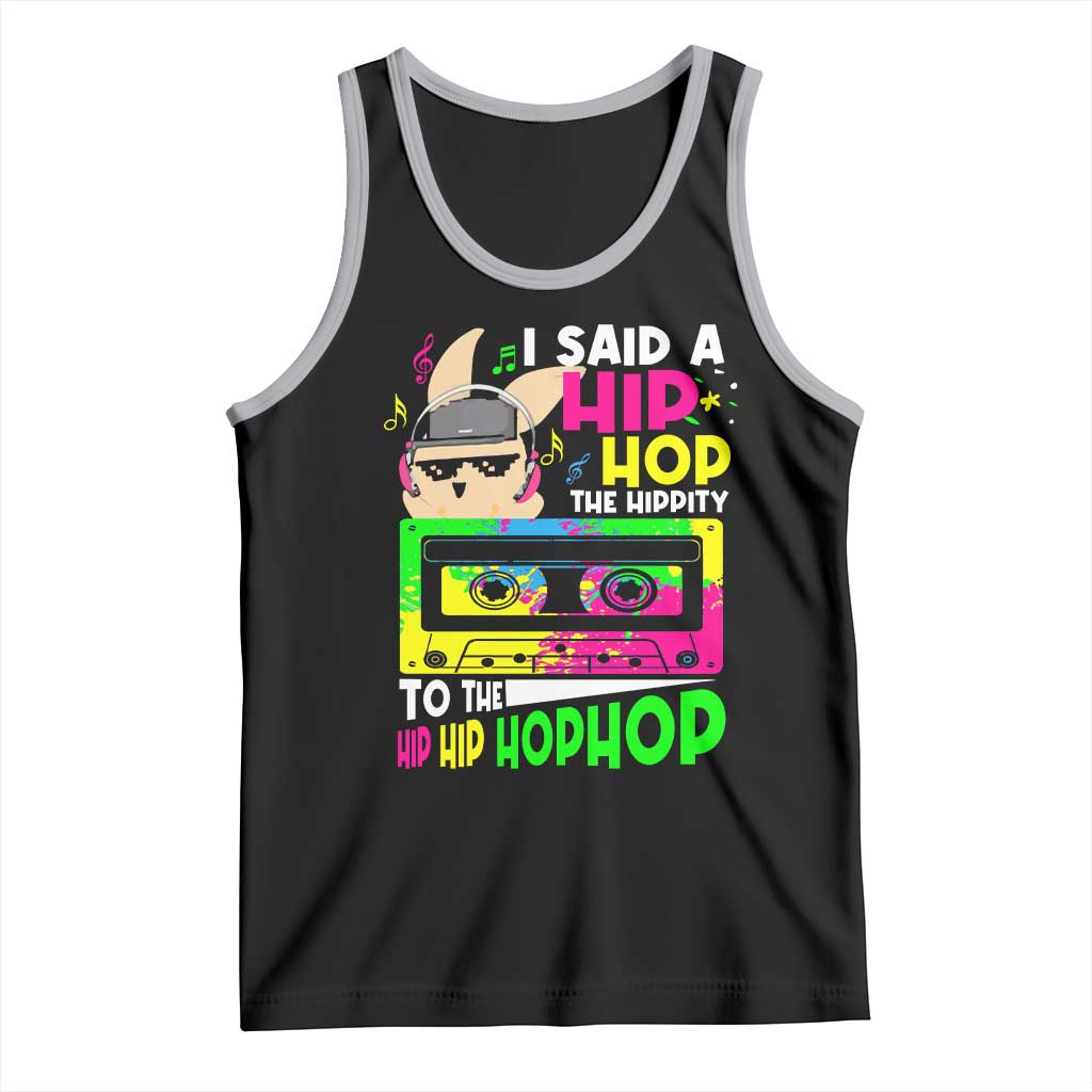 Hip Hop Easter Bunny Tank Top Funny Hippity Cool Rabbit Lovers Toddler TS10 Black Athletic Heather Print Your Wear