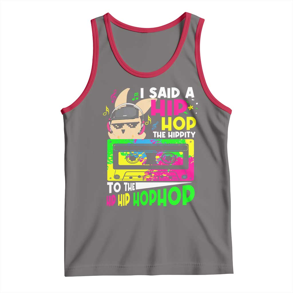 Hip Hop Easter Bunny Tank Top Funny Hippity Cool Rabbit Lovers Toddler TS10 Deep Heather Red Print Your Wear