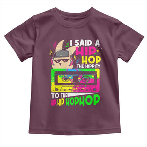 Hip Hop Easter Bunny Toddler T Shirt Funny Hippity Cool Rabbit Lovers Toddler TS10 Maroon Print Your Wear
