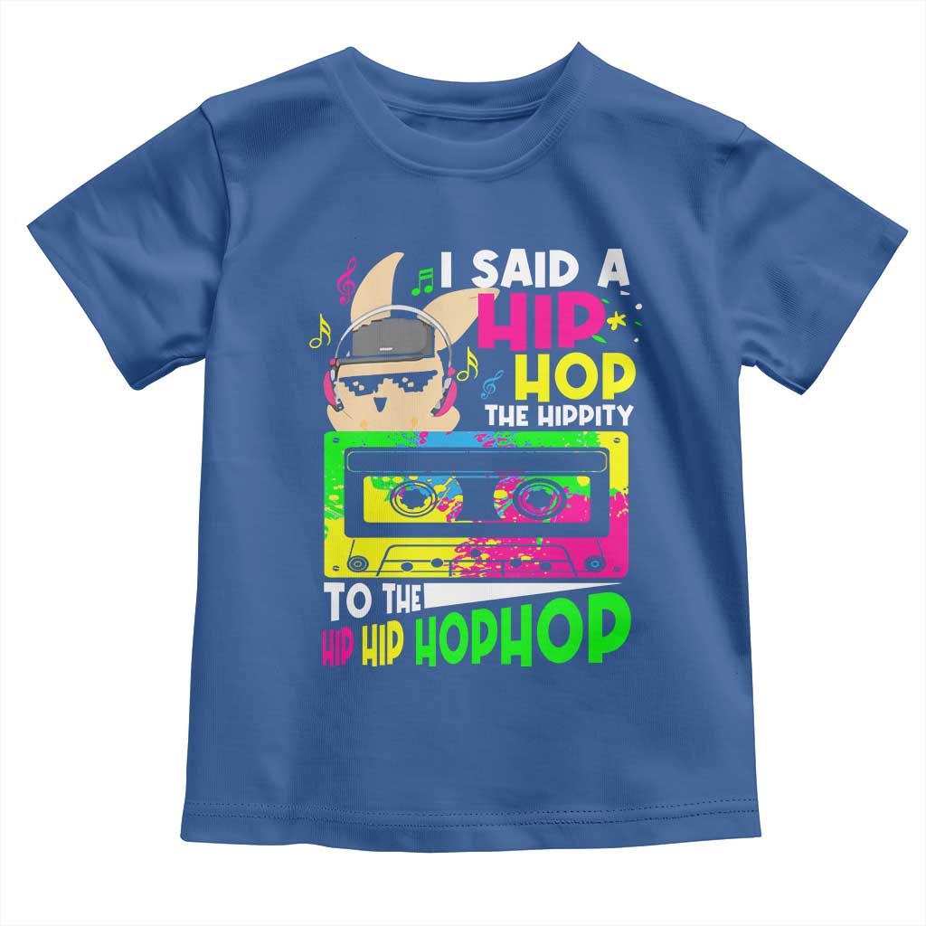 Hip Hop Easter Bunny Toddler T Shirt Funny Hippity Cool Rabbit Lovers Toddler TS10 Royal Blue Print Your Wear