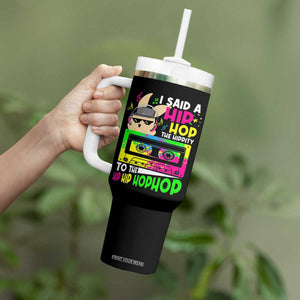 Hip Hop Easter Bunny Tumbler With Handle Funny Hippity Cool Rabbit Lovers Toddler TS10 Print Your Wear