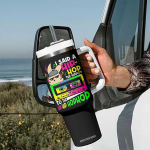 Hip Hop Easter Bunny Tumbler With Handle Funny Hippity Cool Rabbit Lovers Toddler TS10 Print Your Wear