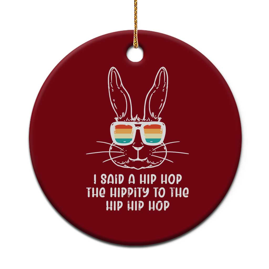 Retro Hip Hop Easter Bunny Ceramic Ornament Funny Hippity Cool Rabbit Lovers Toddler TS10 1pc Red Print Your Wear