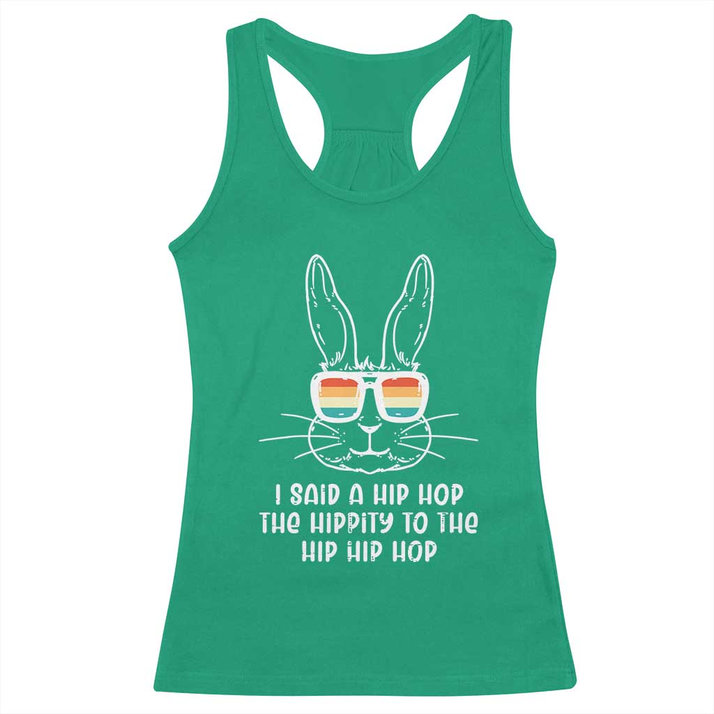Retro Hip Hop Easter Bunny Racerback Tank Top Funny Hippity Cool Rabbit Lovers Toddler TS10 Irish Green Print Your Wear