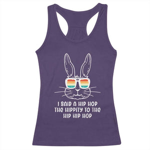 Retro Hip Hop Easter Bunny Racerback Tank Top Funny Hippity Cool Rabbit Lovers Toddler TS10 Purple Print Your Wear