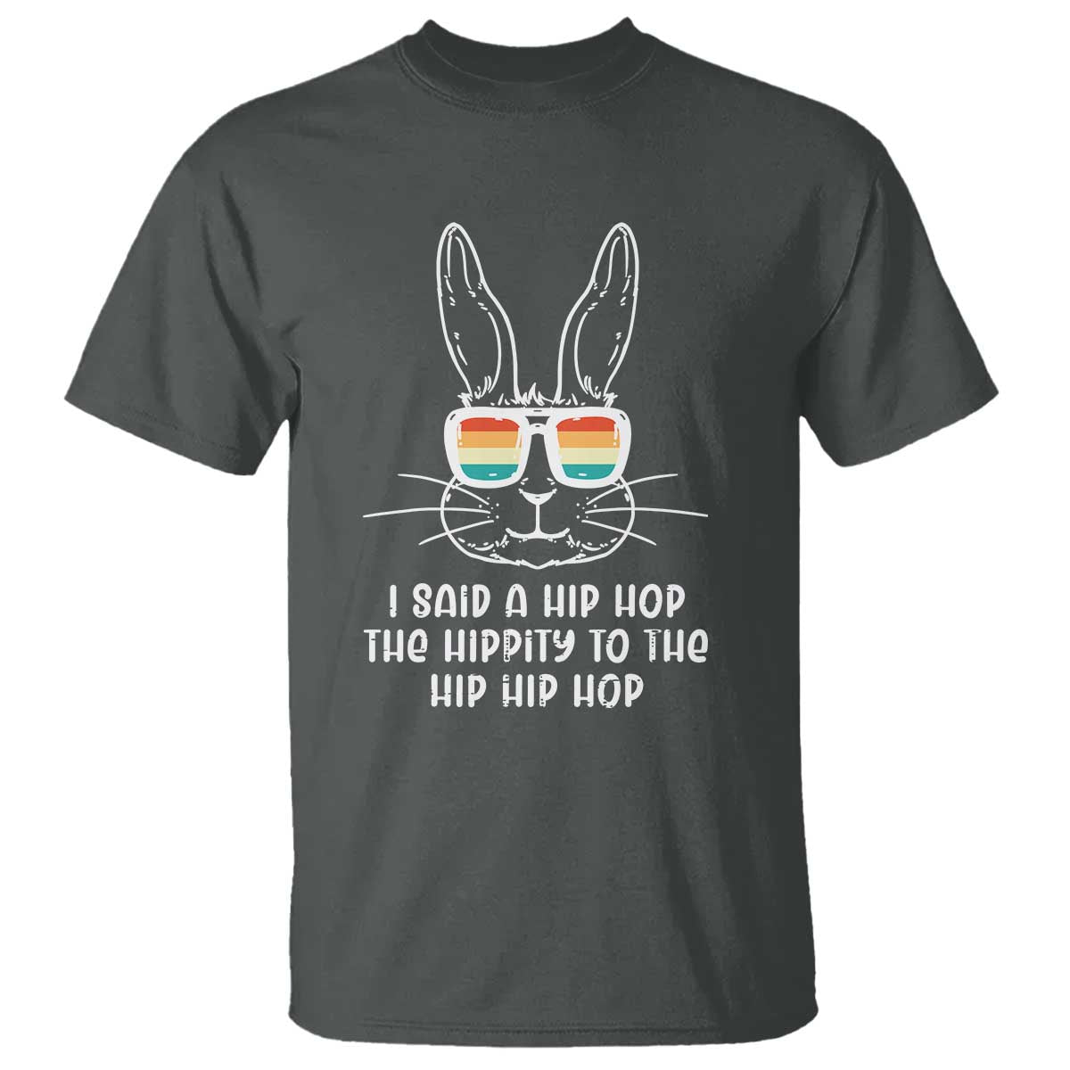 Retro Hip Hop Easter Bunny T Shirt Funny Hippity Cool Rabbit Lovers Toddler TS10 Dark Heather Print Your Wear