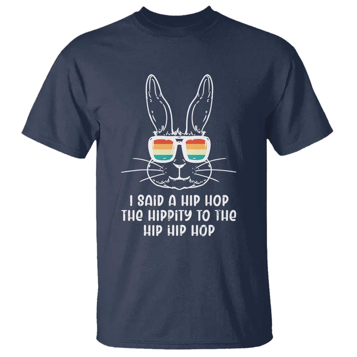 Retro Hip Hop Easter Bunny T Shirt Funny Hippity Cool Rabbit Lovers Toddler TS10 Navy Print Your Wear