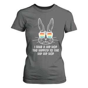 Retro Hip Hop Easter Bunny T Shirt For Women Funny Hippity Cool Rabbit Lovers Toddler TS10 Dark Heather Print Your Wear