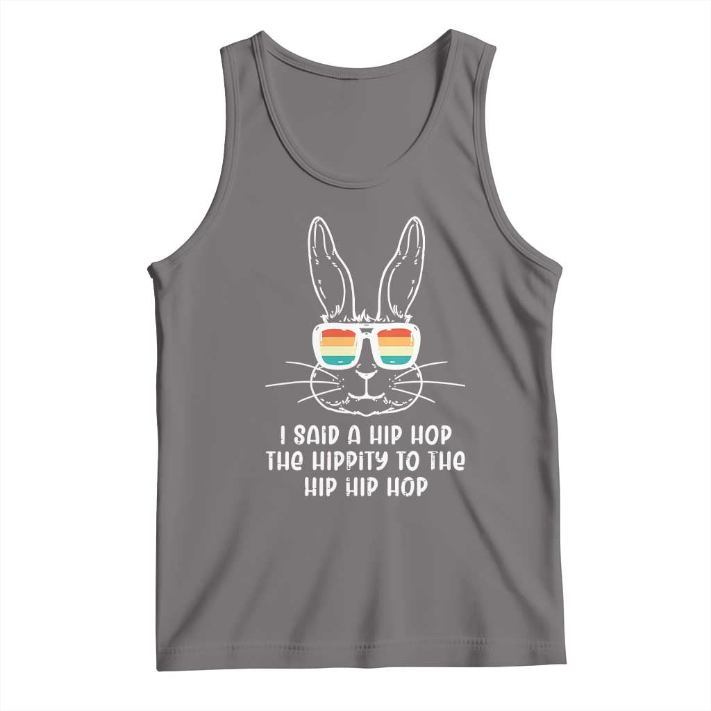 Retro Hip Hop Easter Bunny Tank Top Funny Hippity Cool Rabbit Lovers Toddler TS10 Deep Heather Print Your Wear