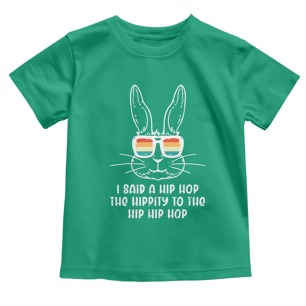 Retro Hip Hop Easter Bunny Toddler T Shirt Funny Hippity Cool Rabbit Lovers Toddler TS10 Irish Green Print Your Wear