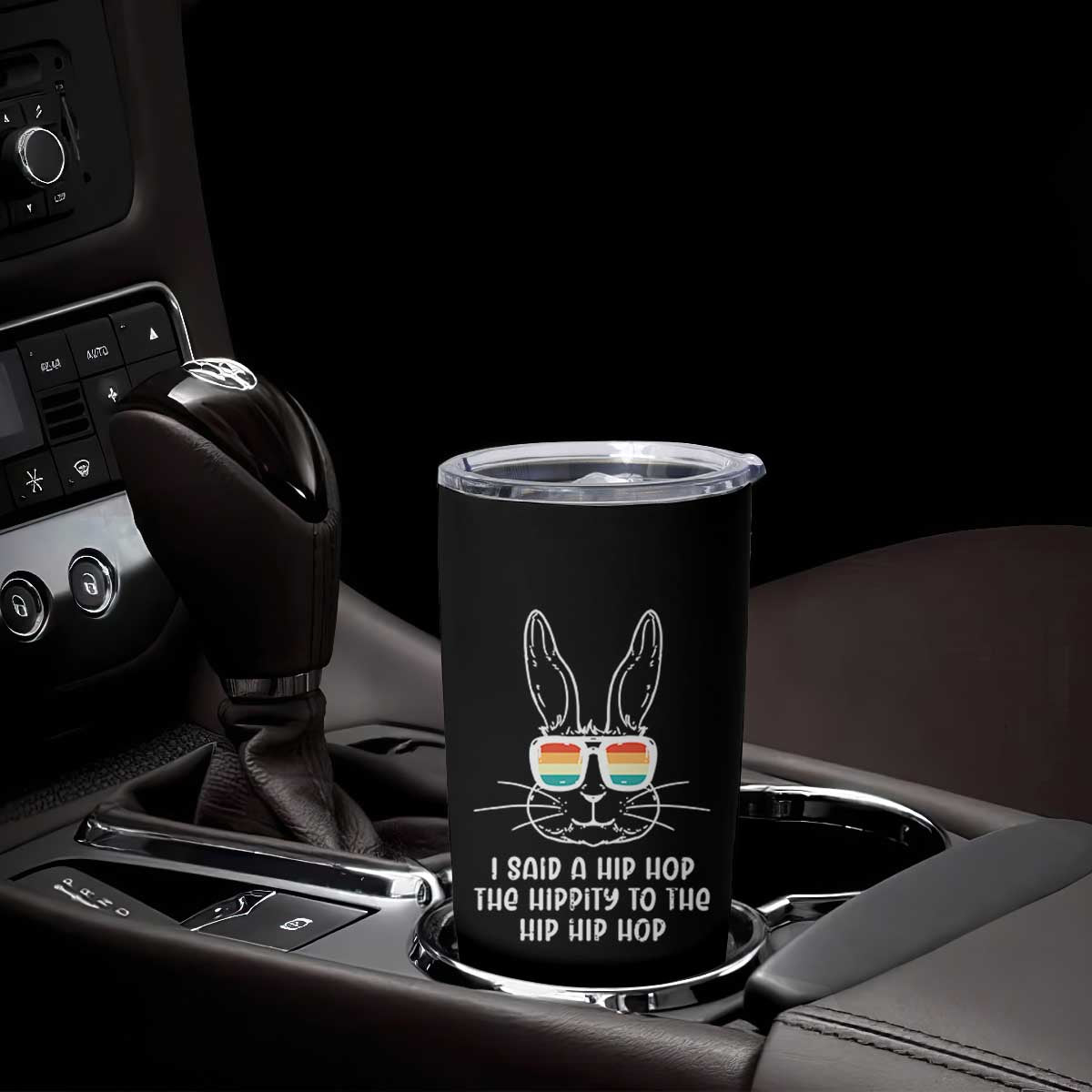 Retro Hip Hop Easter Bunny Tumbler Cup Funny Hippity Cool Rabbit Lovers Toddler TS10 Print Your Wear