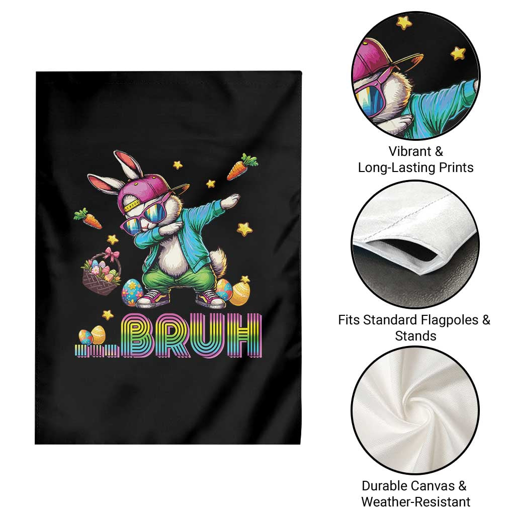 Bruh Dab Bunny Easter Garden Flag Funny 80s Retro Vintage Party Cool Rabbit TS10 Print Your Wear
