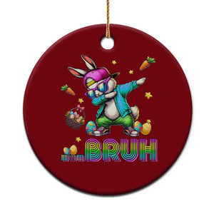 Bruh Dab Bunny Easter Ceramic Ornament Funny 80s Retro Vintage Party Cool Rabbit TS10 1pc Red Print Your Wear