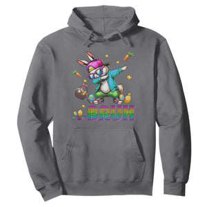 Bruh Dab Bunny Easter Hoodie Funny 80s Retro Vintage Party Cool Rabbit TS10 Charcoal Print Your Wear