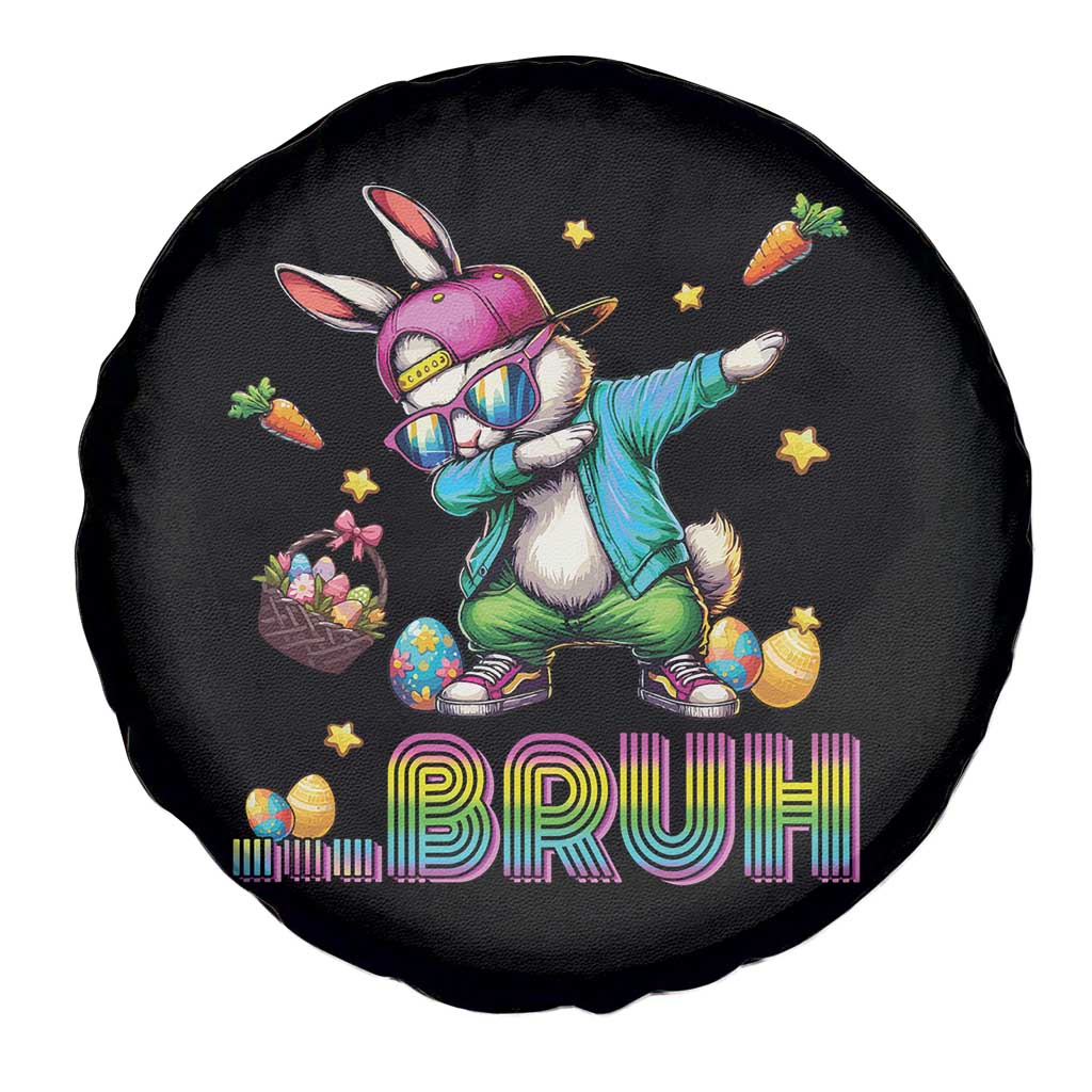 Bruh Dab Bunny Easter Spare Tire Cover Funny 80s Retro Vintage Party Cool Rabbit TS10 Print Your Wear