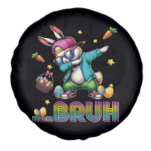 Bruh Dab Bunny Easter Spare Tire Cover Funny 80s Retro Vintage Party Cool Rabbit TS10 Print Your Wear