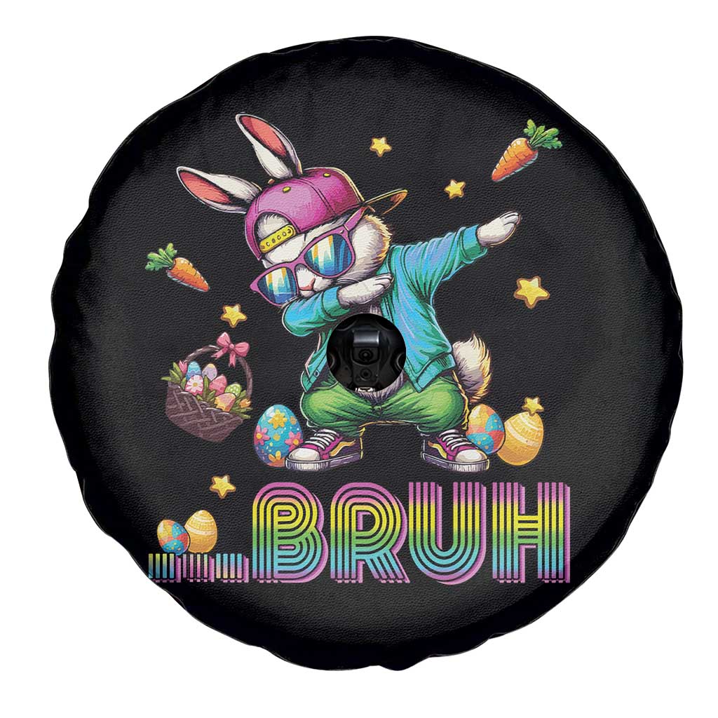 Bruh Dab Bunny Easter Spare Tire Cover Funny 80s Retro Vintage Party Cool Rabbit TS10 Print Your Wear
