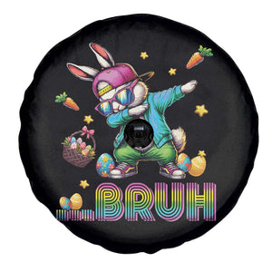 Bruh Dab Bunny Easter Spare Tire Cover Funny 80s Retro Vintage Party Cool Rabbit TS10 Print Your Wear