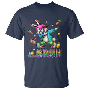 Bruh Dab Bunny Easter T Shirt Funny 80s Retro Vintage Party Cool Rabbit TS10 Navy Print Your Wear