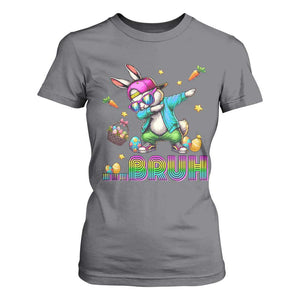 Bruh Dab Bunny Easter T Shirt For Women Funny 80s Retro Vintage Party Cool Rabbit TS10 Charcoal Print Your Wear