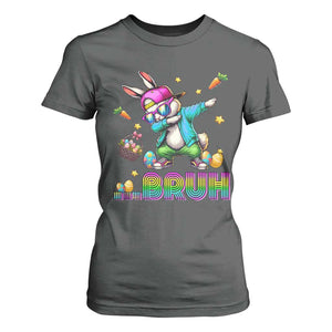 Bruh Dab Bunny Easter T Shirt For Women Funny 80s Retro Vintage Party Cool Rabbit TS10 Dark Heather Print Your Wear