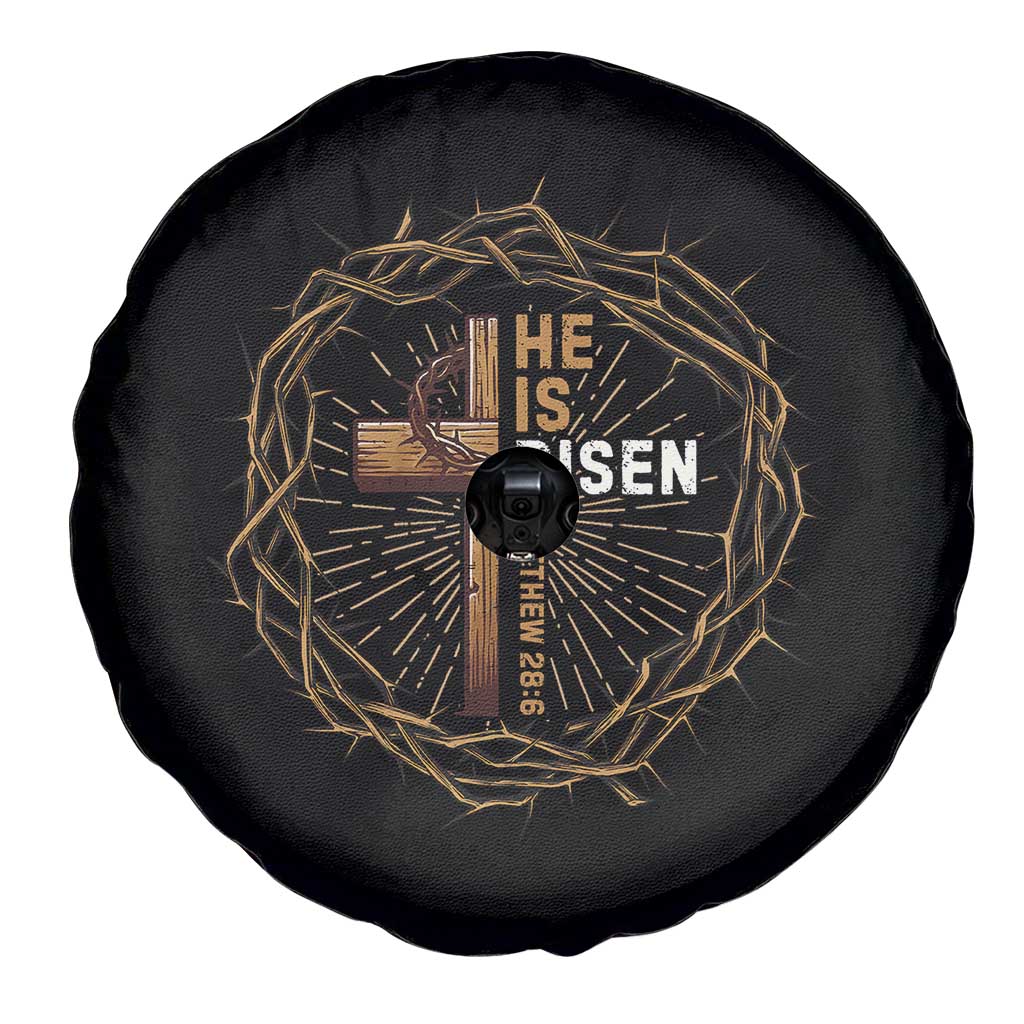 Easter Cross He is Risen Spare Tire Cover Jesus Christian Crown Of Thorns TS10 Print Your Wear