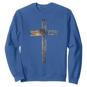He is Risen Sweatshirt Religious Easter Cross Jesus Christian TS10 Royal Blue Print Your Wear
