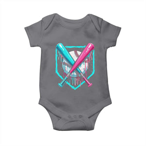 Baseball Drip Baby Onesie Ice Cream Dripping Youth Boys Baseball Bats TS10 Charcoal Print Your Wear