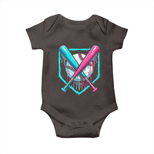 Baseball Drip Baby Onesie Ice Cream Dripping Youth Boys Baseball Bats TS10 Dark Chocolate Print Your Wear
