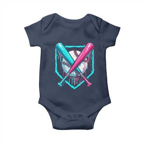Baseball Drip Baby Onesie Ice Cream Dripping Youth Boys Baseball Bats TS10 Navy Print Your Wear