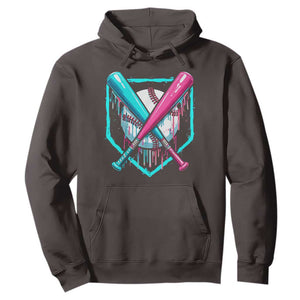 Baseball Drip Hoodie Ice Cream Dripping Youth Boys Baseball Bats TS10 Dark Chocolate Print Your Wear