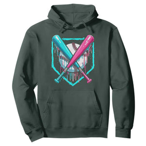 Baseball Drip Hoodie Ice Cream Dripping Youth Boys Baseball Bats TS10 Dark Forest Green Print Your Wear
