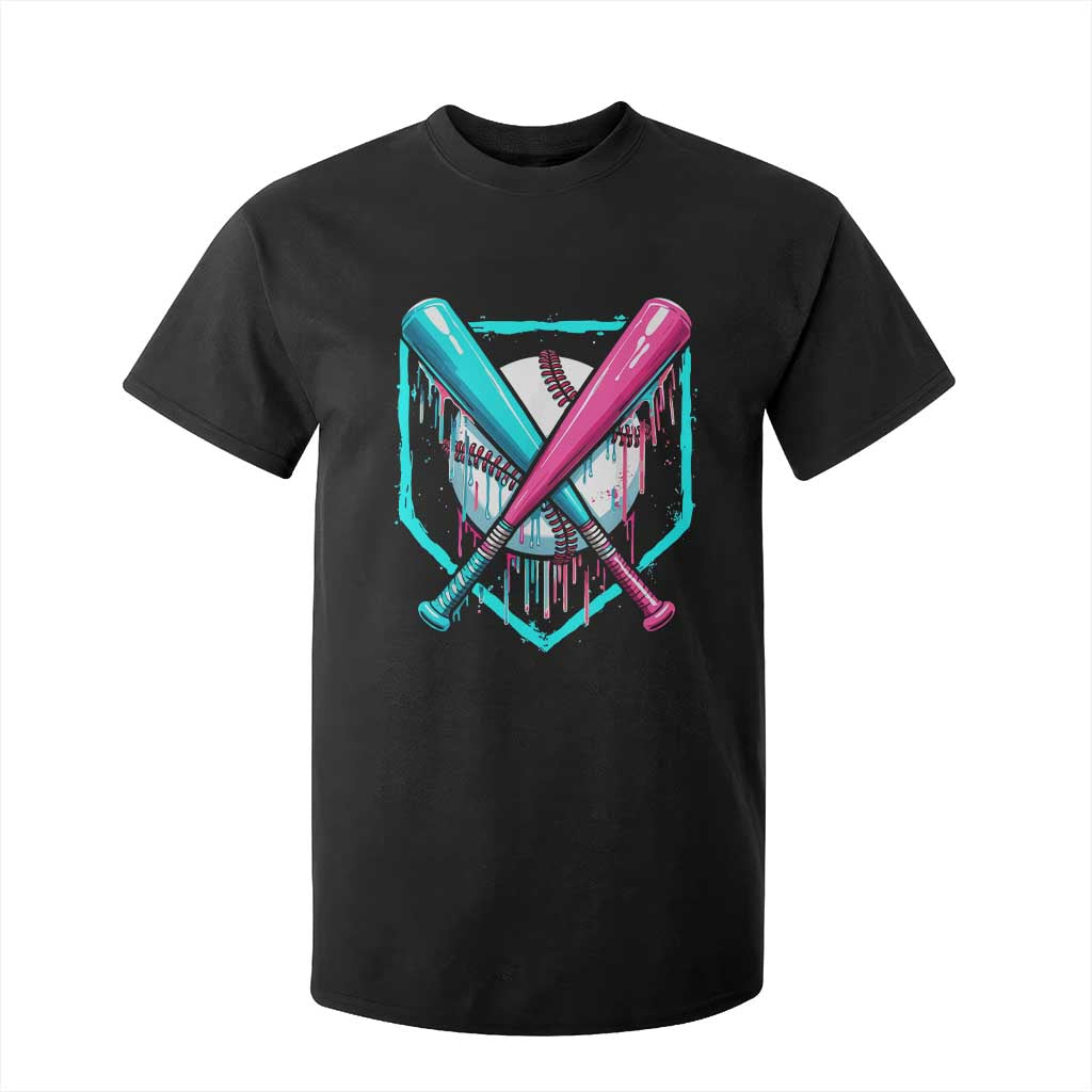 Baseball Drip T Shirt For Kid Ice Cream Dripping Youth Boys Baseball Bats TS10 Black Print Your Wear