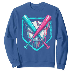 Baseball Drip Sweatshirt Ice Cream Dripping Youth Boys Baseball Bats TS10 Royal Blue Print Your Wear