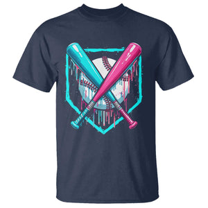 Baseball Drip T Shirt Ice Cream Dripping Youth Boys Baseball Bats TS10 Navy Print Your Wear