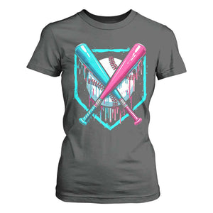 Baseball Drip T Shirt For Women Ice Cream Dripping Youth Boys Baseball Bats TS10 Dark Heather Print Your Wear