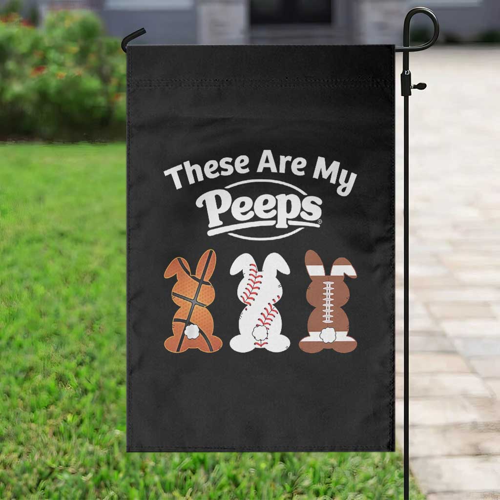 Baseball Basketball Football Easter Garden Flag Cute Bunny Game Day Sports These Are My Peeps TS10 Print Your Wear