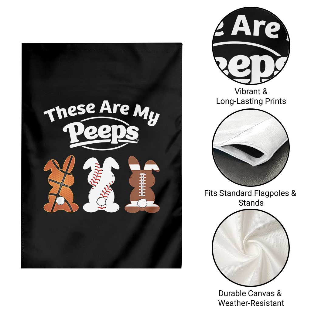 Baseball Basketball Football Easter Garden Flag Cute Bunny Game Day Sports These Are My Peeps TS10 Print Your Wear