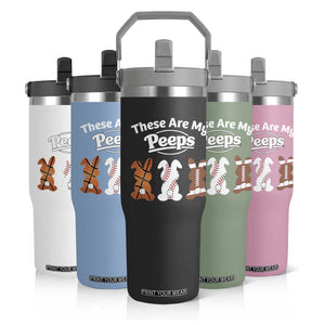 Baseball Basketball Football Easter Flip Straw Tumbler Cute Bunny Game Day Sports These Are My Peeps TS10 Print Your Wear