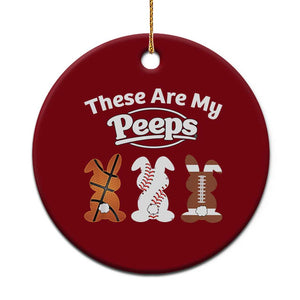 Baseball Basketball Football Easter Ceramic Ornament Cute Bunny Game Day Sports These Are My Peeps TS10 1pc Red Print Your Wear