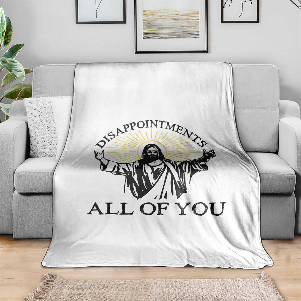 Retro Jesus Meme Throw Blanket Disappointments All Of You TS10 Print Your Wear