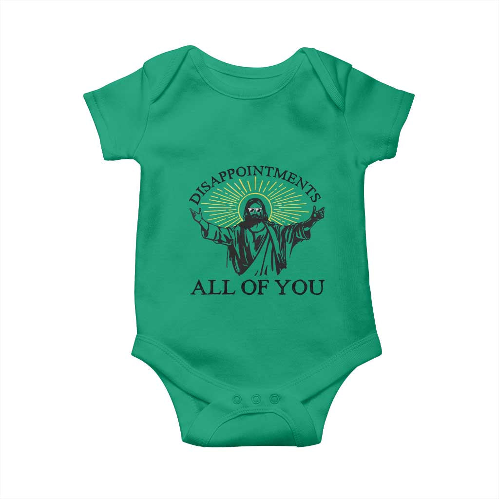Retro Jesus Meme Baby Onesie Disappointments All Of You TS10 Irish Green Print Your Wear