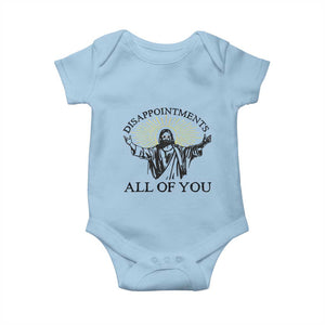 Retro Jesus Meme Baby Onesie Disappointments All Of You TS10 Light Blue Print Your Wear