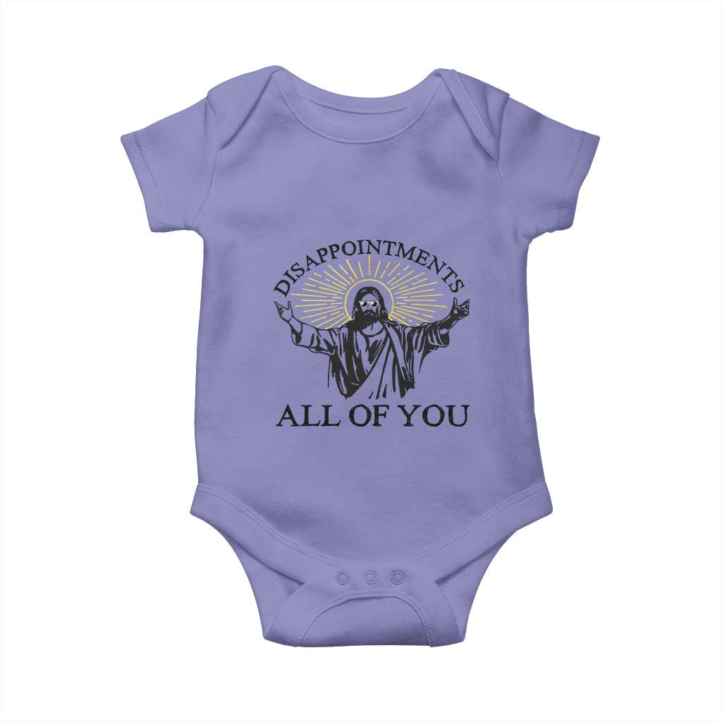 Retro Jesus Meme Baby Onesie Disappointments All Of You TS10 Violet Print Your Wear