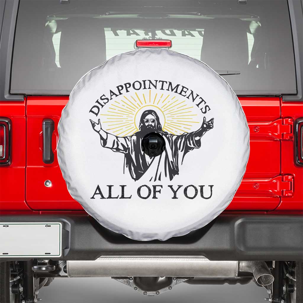 Retro Jesus Meme Spare Tire Cover Disappointments All Of You TS10 White Print Your Wear
