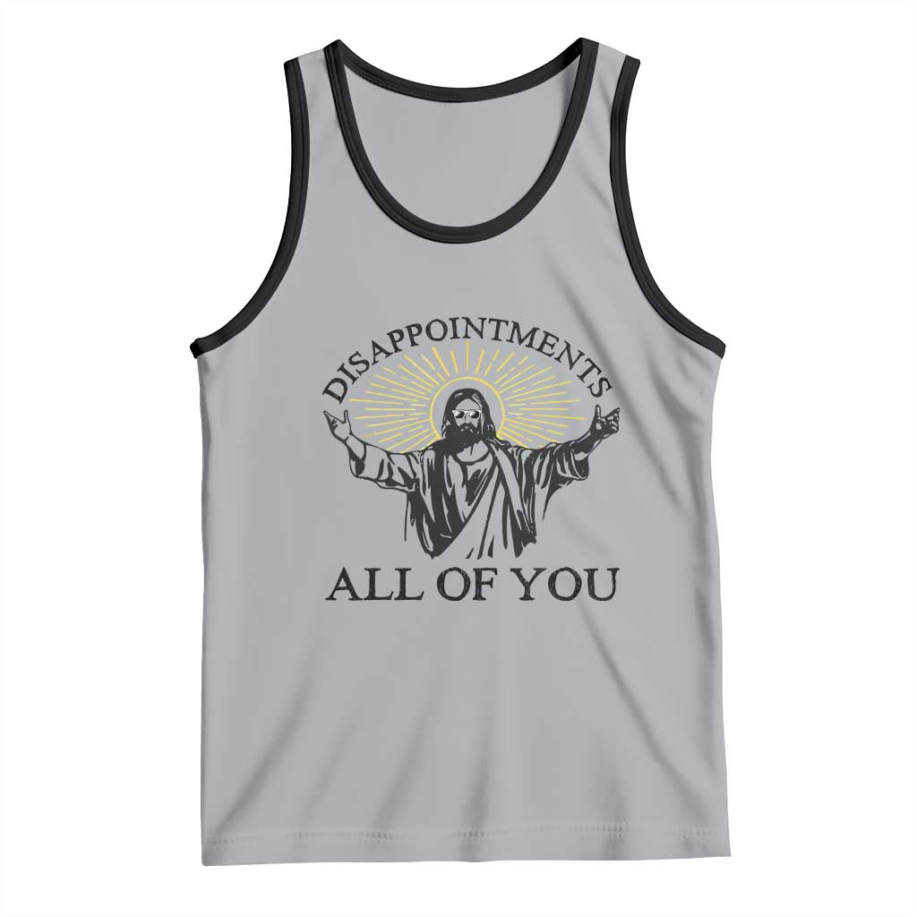 Retro Jesus Meme Tank Top Disappointments All Of You TS10 Athletic Heather Black Print Your Wear