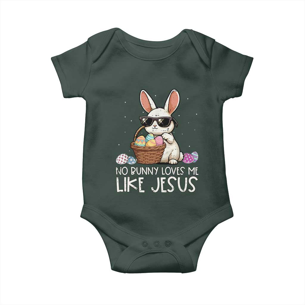 Easter Christian Baby Onesie No Bunny Loves Me Like Jesus TS10 Print Your Wear