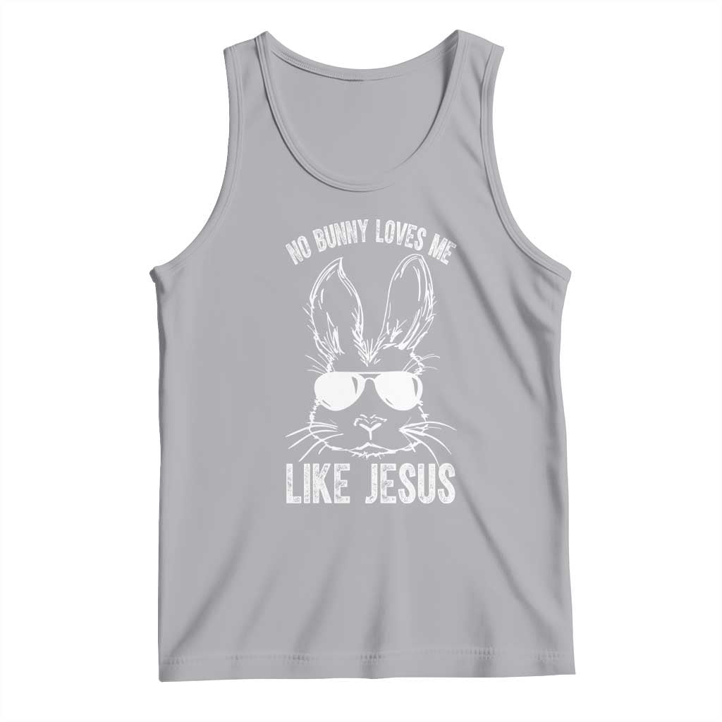 Funny Christian Easter Tank Top No Bunny Loves Me Like Jesus Retro Bunny TS10 Athletic Heather Print Your Wear