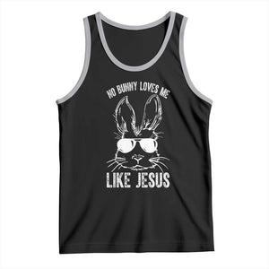 Funny Christian Easter Tank Top No Bunny Loves Me Like Jesus Retro Bunny TS10 Black Athletic Heather Print Your Wear