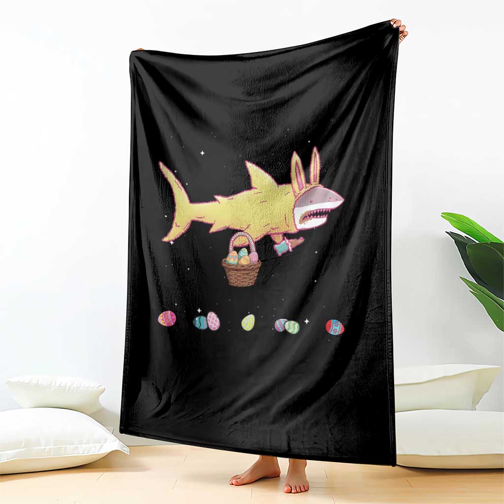 Funny Shark Easter Throw Blanket Cute Bunny Ears Eggs Hunting Teens Boys Kids TS10 Print Your Wear